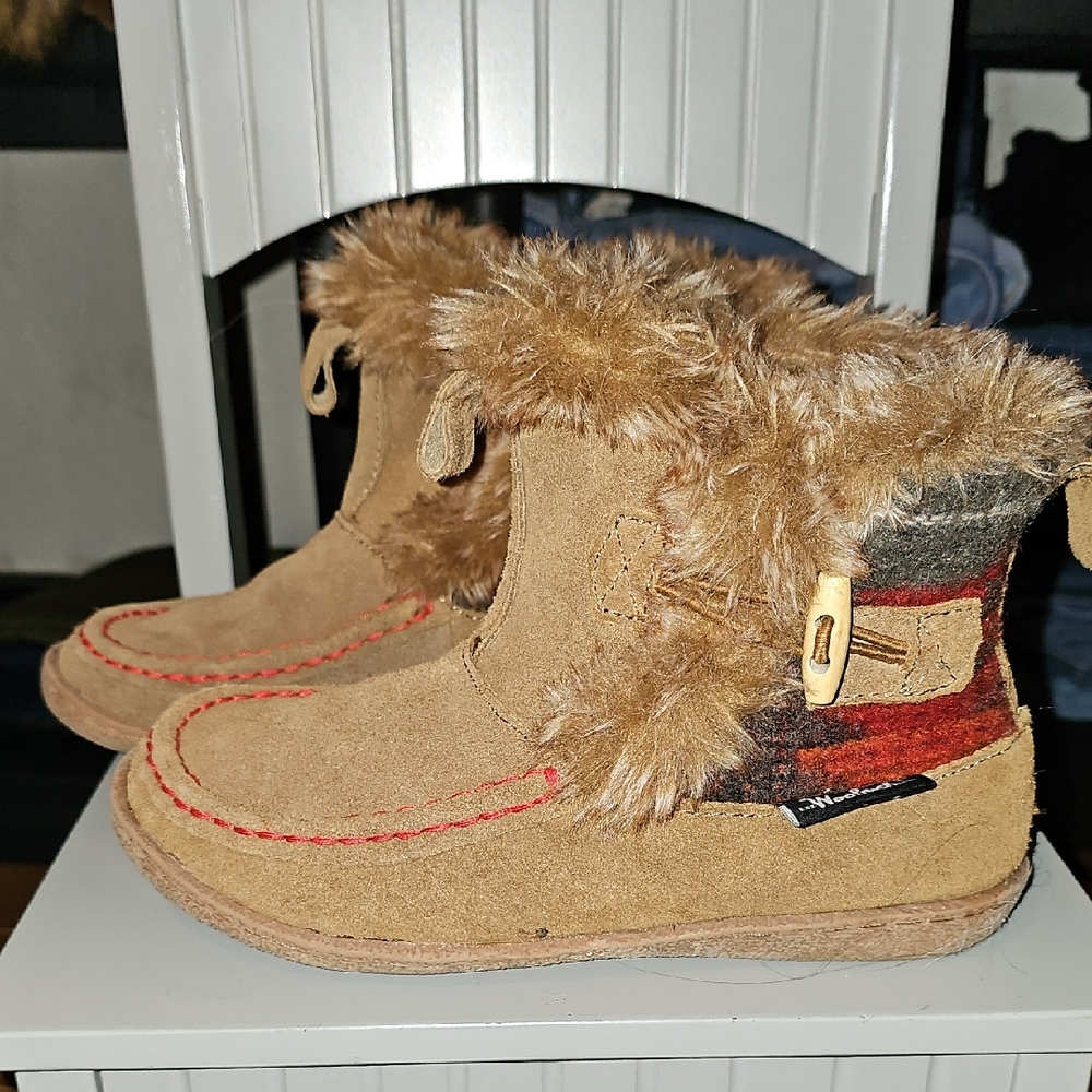 Woolrich Suede/Faux Fur Moccasins
